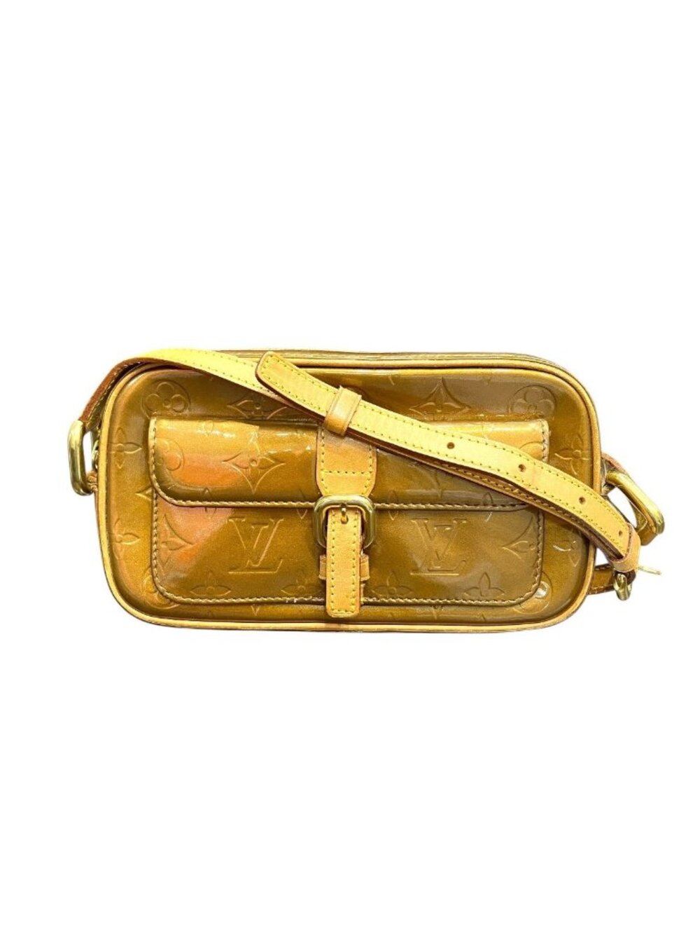 Louis Vuitton Monogram Vernis Christie MM Shoulder Bag Patent Leather